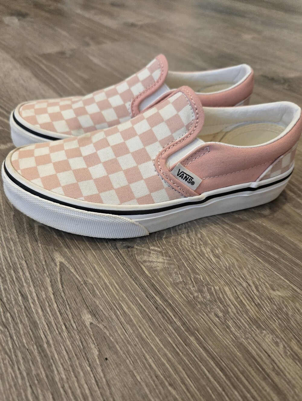 Vans Kids Slip-On Checkerboard Sneakers - Pink & White